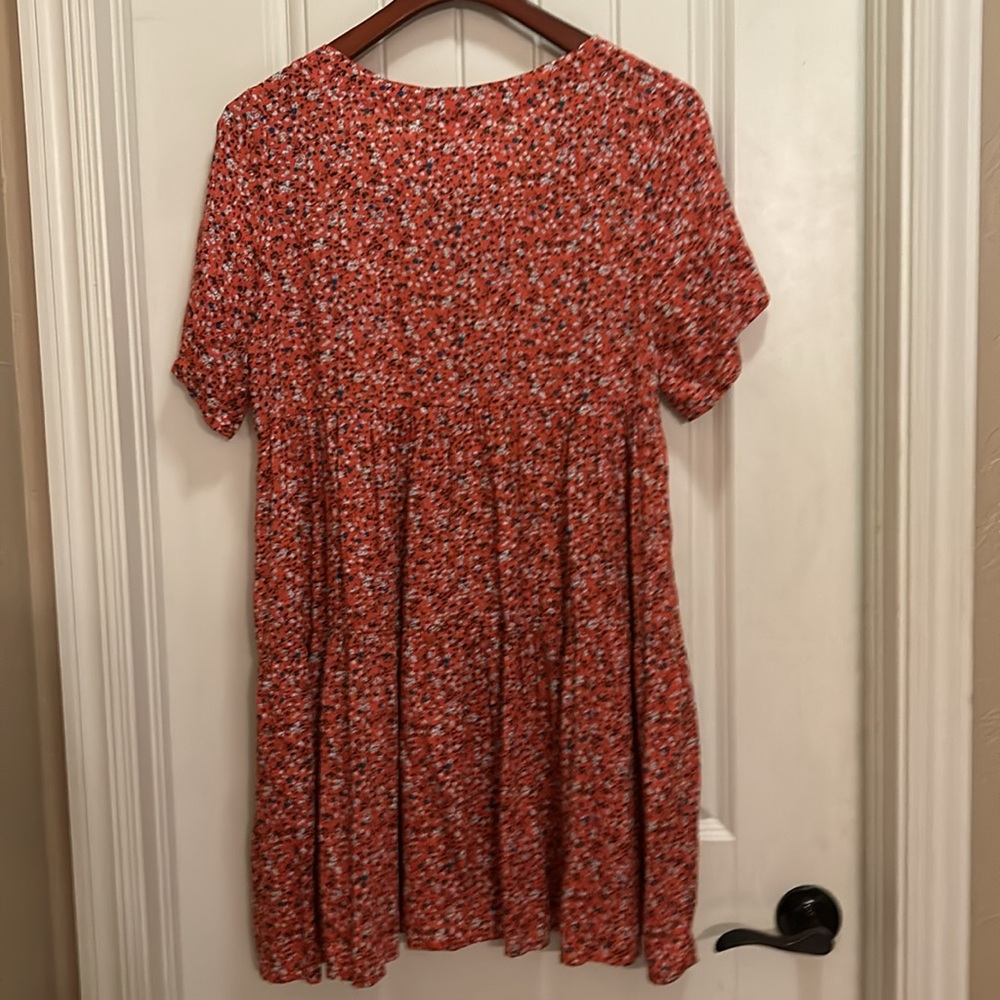 Easel small orange floral flowy dress - Picture 4 of 4